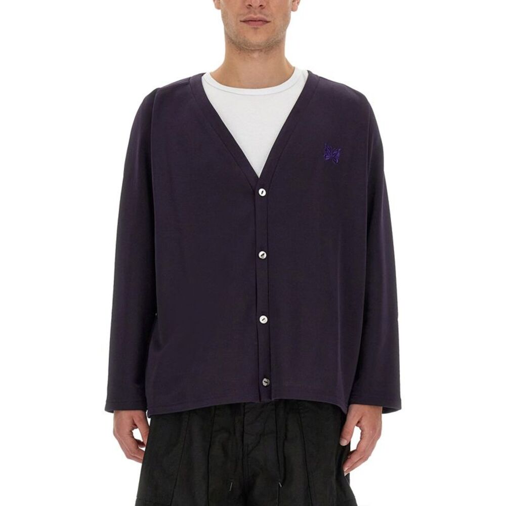 Needles Men Cardigan With Logo